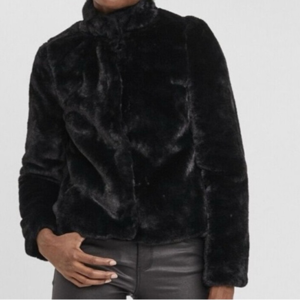 Black Faux Fur Jacket